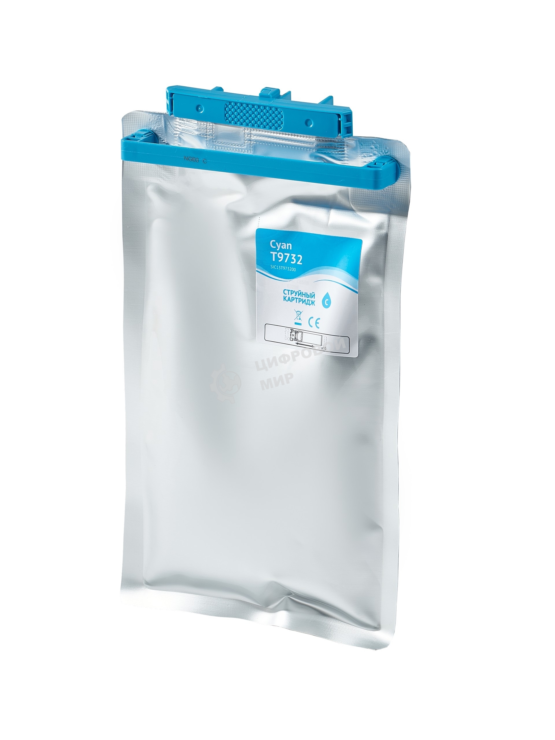 Контейнер с чернилами Sakura C13T973200 (T9732 C) для Epson, голубой, 22000 к.