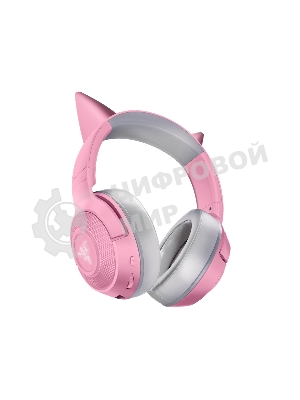 Беспроводные наушники Razer Kraken Kitty V2 BT Quartz Edition розовый, охватывающие, Bluetooth, RGB-подсветка (ушки), до 40 ч