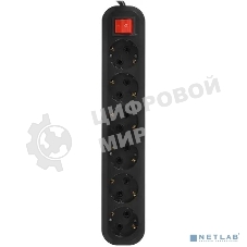 Сетевой фильтр 5bites SP6B-350 6S, 3*1.5MM2, 16A, ABS, 5M, BLACK