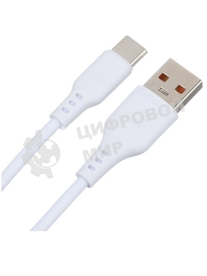 Кабель GoPower GP01T USB (m)-Type-C (m) 1.0м 2.4A ПВХ белый (1/800)