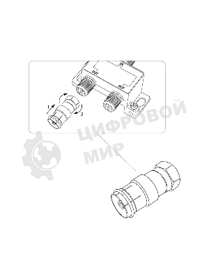Переходник антенный Rexant штекер F - гнездо TV (1 шт.)