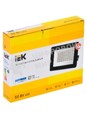 Прожектор светодиодный СДО 06-50 6500К IP65 черный IEK LPDO601-50-65-K02