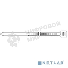 Стяжка Hyperline GT-250IBC нейлоновая неоткрывающаяся, безгалогенная (halogen free), 250x3.6 мм, черный, (100 шт)