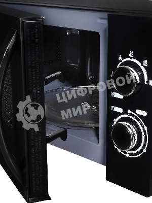 Микроволновая печь Hyundai HYM-M2063 черный, 20 л, 700 Вт, переключатели - поворотный механизм