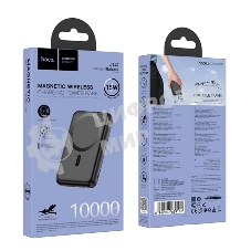 Внешний аккумулятор Powerbank HOCO J141 Grace с быстрой беспроводной зарядкой (магнитный), черный