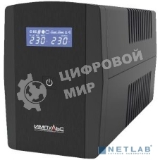 Источник бесперебойного питания Импульс Юниор Смарт 1200,черный 1200/720 ВА/Вт, LED, USB, RJ11/RJ45, SCHUKOx4 JS12217