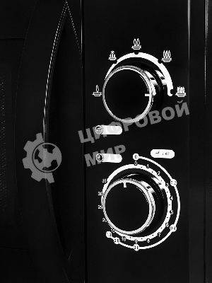 Микроволновая печь Hyundai HYM-M2063 черный, 20 л, 700 Вт, переключатели - поворотный механизм