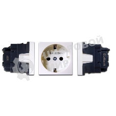 Розетка Lanmaster Mosaic NM-EL45X45-WH (упак.:1шт) 1м белый