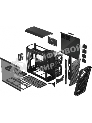 Компьютерный корпус Fractal Design Torrent Black TG Light Tint/E-ATX, TG, 2x3.5, 4x2.5, 7xPCI, 1xUSB-C, 2xUSB3.0/2x180mm, 3x140mm fans inc./FD-C-TOR1A-01