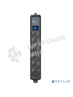 Сетевой фильтр Surge protector Pilot S Max (5 euros + 1GP), 15A/3.5kVA, automatic, 1.8 m, graphite