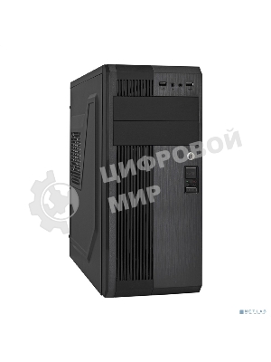 Компьютерный корпус Miditower ExeGate UN-605B-UNS450 (ATX, БП UNS450 с вент. 12см, 2*USB, аудио, блокировка, черный)