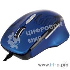 Мышь проводная Qumo Office Enigma M59 синий, 2400 dpi, USB, кнопки - 7