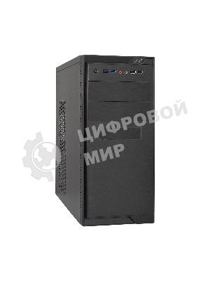 Компьютерный корпус Minitower ExeGate MA-372UX Black, mATX без БП 2*USB+2*USB3.0, Audio