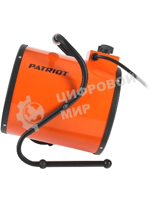 Электрокалорифер PATRIOT PT-R 5 633307265 (Мощность по ступеням 3.0/4.5 кВт, поток воздуха 420м3/час, вес 7кг)