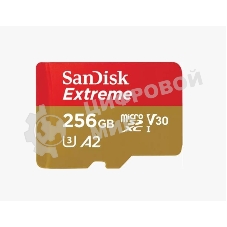 Флеш карта microSD 256Gb SanDisk microSDXC Class 10 UHS-I A2 C10 V30 U3 Extreme 190MB/s
