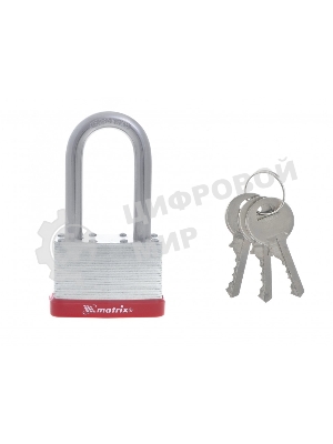 Замок навесной Matrix, 65 мм, удлиненная дужка