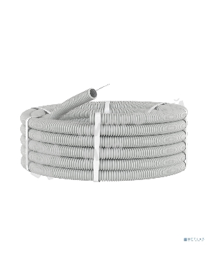 Труба гофрированная ПВХ d16 мм тяжелая с протяж. сер. (уп. 100 м) ДКС 91516