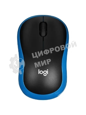Мышь беспроводная Logitech M185 синий, 1000 dpi, радиоканал, USB, кнопки - 3