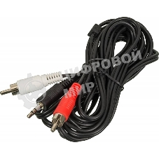 Кабель аудио Ningbo JAAC010-3 2хRCA (m)/Jack 3.5 (m) 3м. черный