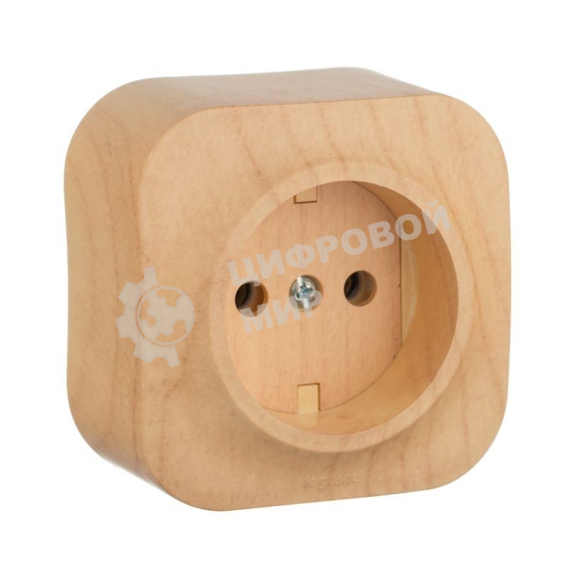 Розетка без заземления без шторок Legrand 782270 (Дерево)