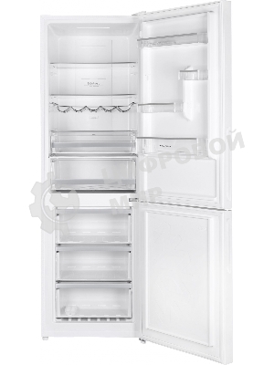 Холодильник Maunfeld MFF185NFW белый глянц. двухкамерный 211/104л морозилка снизу, No Frost