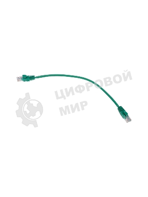 Патч-корд U/UTP Rexant cat.5e, RJ45-RJ45, 26AWG, ZH нг(А)-HF, зеленый, 0,3 м