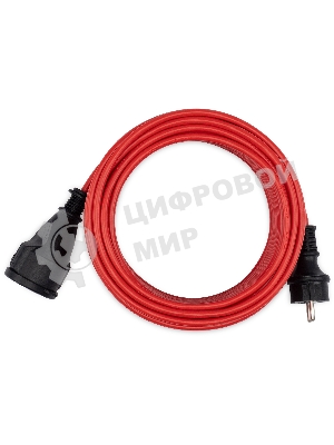 Удлинитель силовой Starwind ST-PS1.20/R-16 3x1.0 кв.мм 1 розет. 20 м ПВС 16A без катушки красный