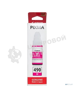 Чернила Canon GI-490M 0665C001 пурпурный для Canon Pixma G1400/2400/3400 (70мл)