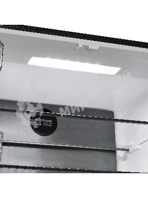 Холодильник Maunfeld MFF183NFBE черный трехкамерный инвертор 270/135л морозилка снизу, Total NoFrost, Side by Side