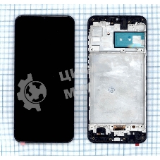 Дисплей (модуль) для Samsung Galaxy M21 SM-M215 в сборе с тачскрином и рамкой (OLED) черный