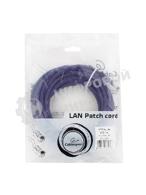 Патч-корд UTP Cablexpert cat.5e, 5м, литой, многожильный, фиолетовый