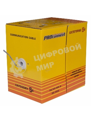 Кабель PROconnect Кабель UTP cat.5e 2 пары (305м) 0.51 мм