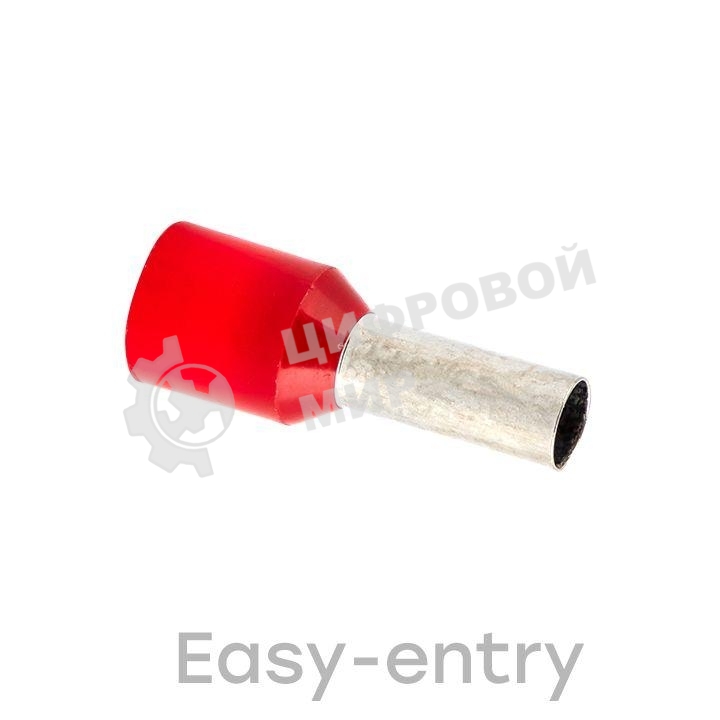 Наконечник штыревой втулочный изол. НШвИ 10.0-12 (уп. 50 шт) EKF nhvi-10.0-12