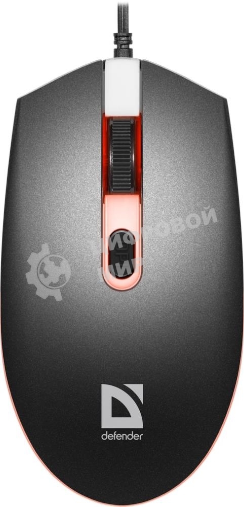 Мышь проводная Defender Dot MB-986 черный, 1600 dpi, USB, кнопки - 4