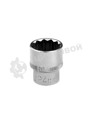 Головка торцевая Stels 24 мм, 12-гранная, CrV, под квадрат 1/2