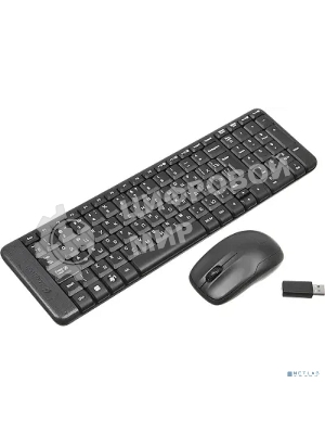 Комплект клавиатура+мышь Logitech MK220 беспроводной, USB, 1000 DPI, чёрный