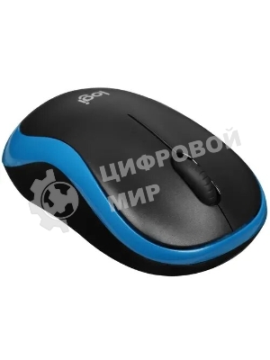 Мышь беспроводная Logitech M185 синий, 1000 dpi, радиоканал, USB, кнопки - 3