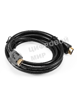 Кабель HDMI ExeGate EX-CC-HDMI2-2.0 (19M/19M, v2.0, 2,0м, 4K UHD, Ethernet, позолоченные контакты)