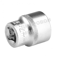 Головка торцевая Stels 24 мм, 12-гранная, CrV, под квадрат 1/2