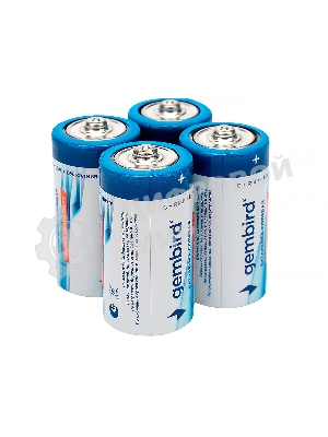 Батарейки солевые Gembird GB-R14P-4B, тип С(R14P), 4шт, коробка