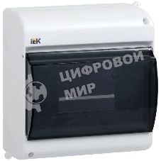 Бокс ОП КМПн 2/6 для 6 авт. выкл. прозр. крышка IP30 IEK MKP42-N-06-30-09