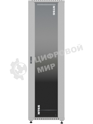 Шкаф серверный NTSS Премиум (NTSS-R22U6060GS) напольный 22U 600x600 мм пер. дв. стекл. металл 900 кг серый IP20 сталь