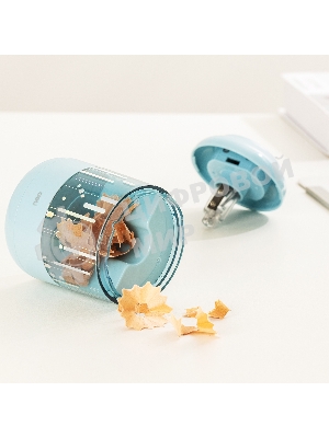 Точилка для карандашей электрическая Deli EH508-BL, 1 отверстие, пластик, синий (батарея)