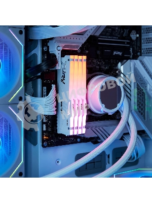 Оперативная память Kingston Fury Beast, DDR5, 16Gb (1x16Gb), 5600MHz, CL40, DIMM, радиатор, RGB, белый