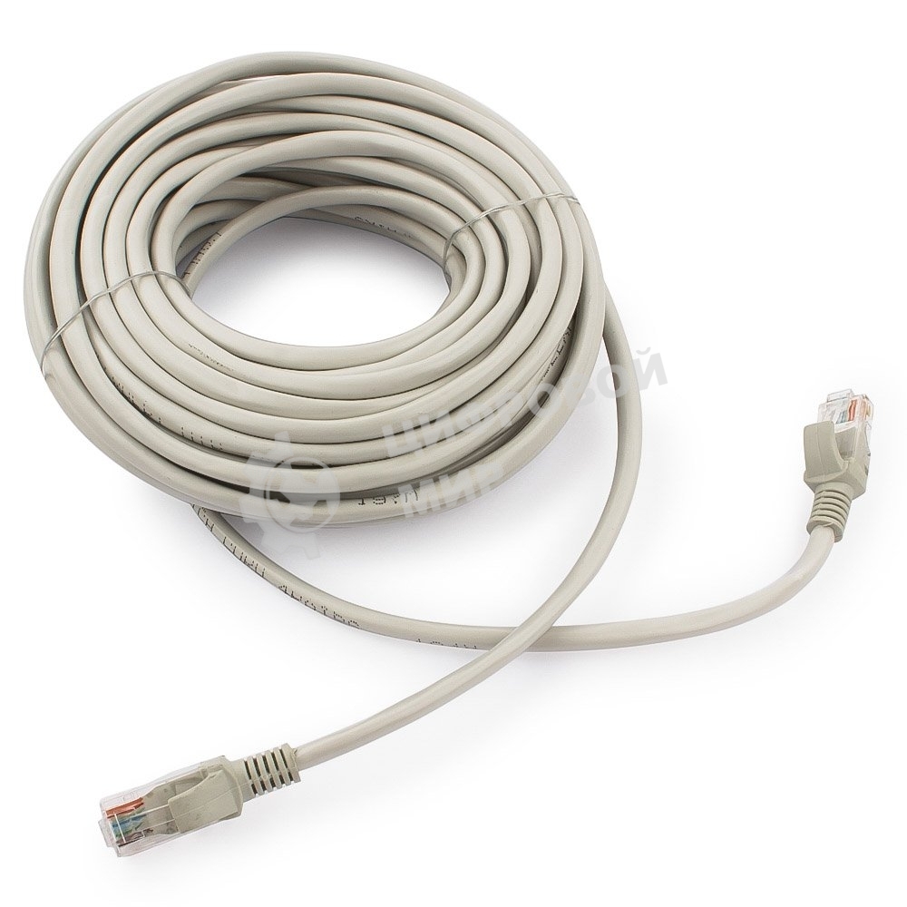 Патч-корд UTP Cablexpert cat.5e, 15м, литой, многожильный серый