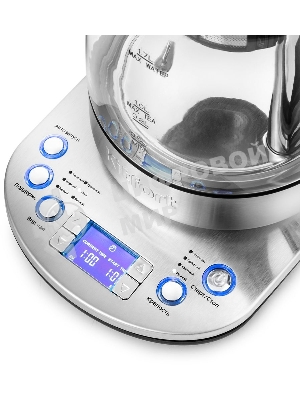 Чайник электрический Kitfort KT-6116 1.7 л, 2200 Вт, нержавеющая сталь/черный (корпус: стекло)