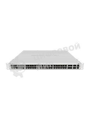 Коммутатор CRS354-48P-4S+2Q+RM Cloud Router Switch 354-48P-4S+2Q+RM with 48 x Gigabit RJ45 LAN (all PoE-out), 4 x 10G SFP+ cages, 2 x 40G QSFP+ cages, RouterOS L5, 1U rackmount enclosure, 750W PSU