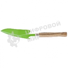 Совок посадочный узкий Palisad 85х380 мм, стальной, деревянная рукоятка