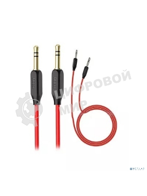 Аудио кабель 3.5 мм jack - 3.5 мм jack/HOCO HC-79293 UPA11/1m/позолоченные контакты/черный AUX