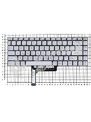 Клавиатура для ноутбука MSI GF63 GF63 8RC GF63 8RD, серебристая с подсветкой